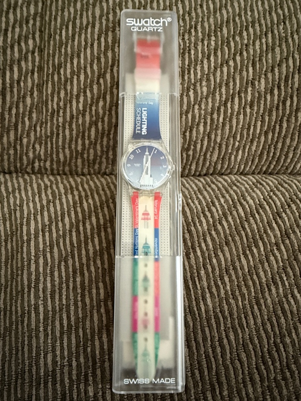 Vintage Empire State Building Swatch Watch, in case, battery needed